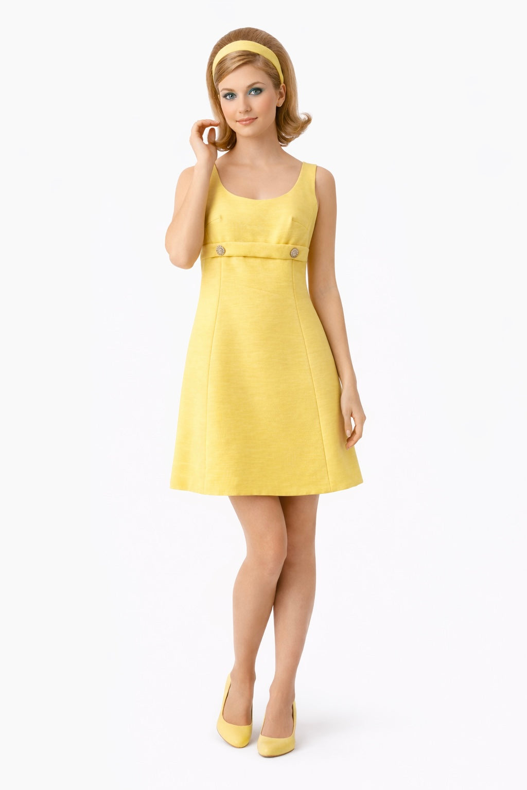Authentic 1960s Shannon Rogers for Jerry Silverman Dress Set | Jackie O Inspired Yellow Suit Handmade Designer | Size 8–10