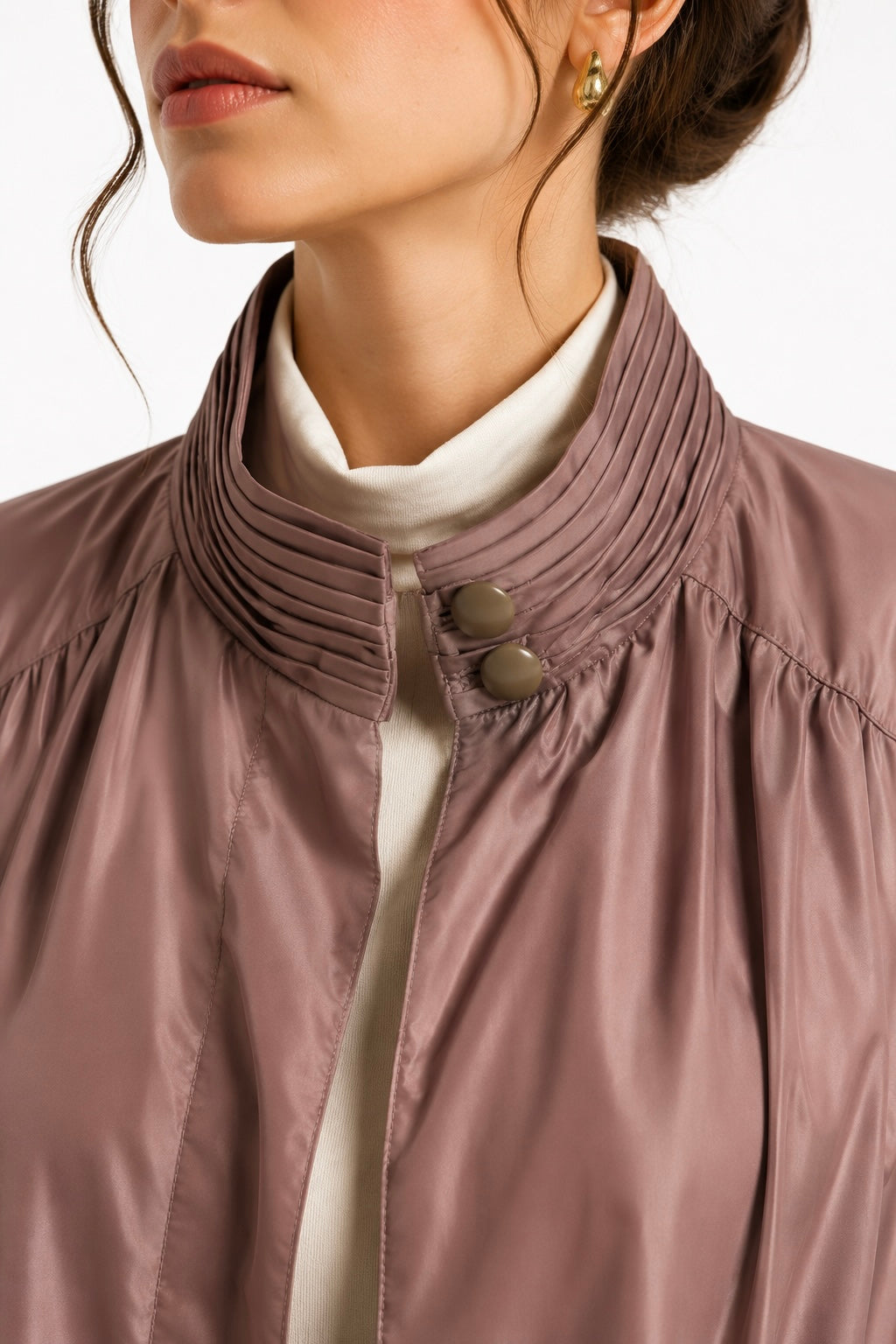 Vintage Objective Belted Maxi Trench Coat with Waist Tie | Long Mauve Rain Coat | Size 14 (Large)