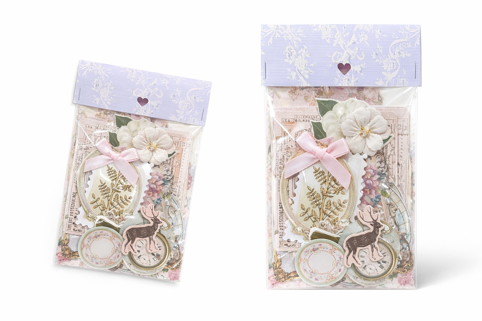 Shabby Chic Junk Journal Bundle – 30 Piece Ephemera & Sticker Pack