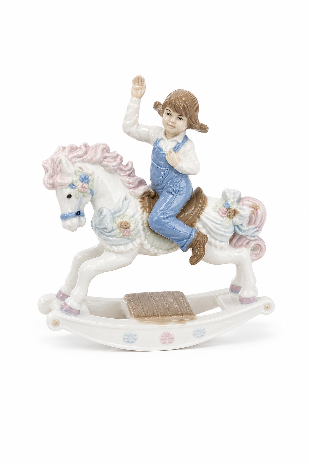 1990s Paul Sebastian Rocking Horse Figurine | Vintage Nursery Decor