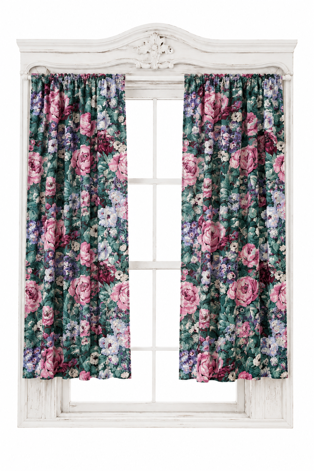 Vintage JCPenney Classic Traditions Floral Curtain Panels | Set of 2 | New with Tags | 68” x 30” | Cottage & Fall Décor
