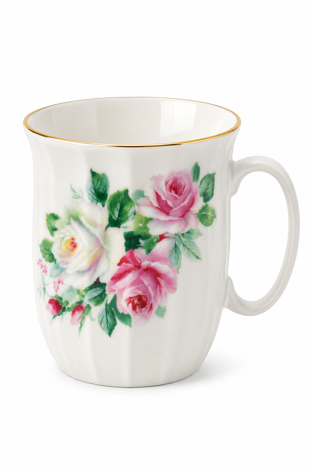 1980s Royal Essex Bone China Floral Mug Made in England | Vintage English Tea Mug