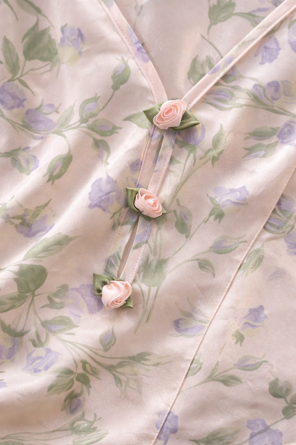 Vintage 1980s Sears Floral Babydoll Set | Romantic Pink & Lavender Two Piece Lounge Set | Size Medium