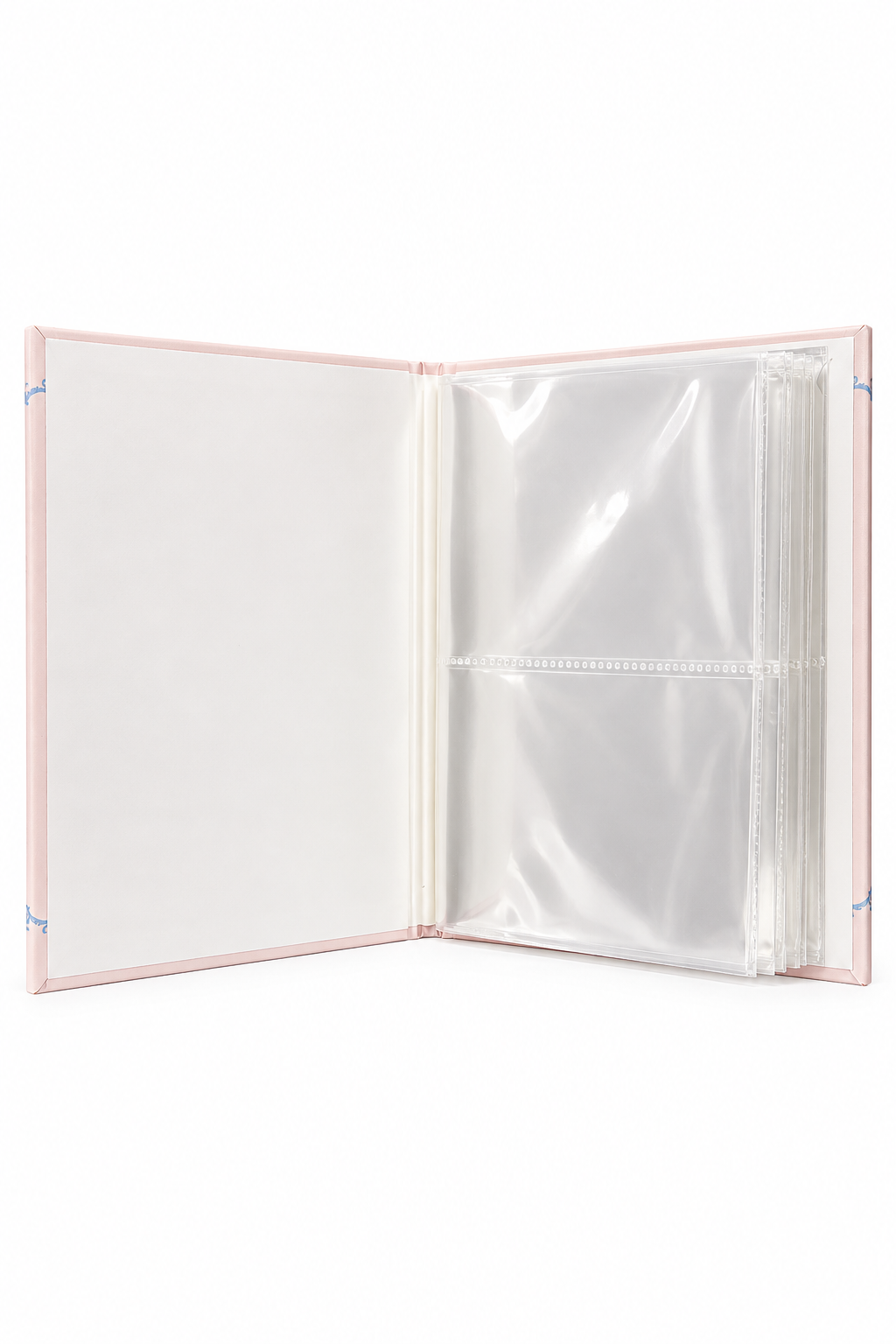 Vintage Pink Dove & Rose Floral Photo Album | Romantic Picture Album with Clear Photo Sleeves