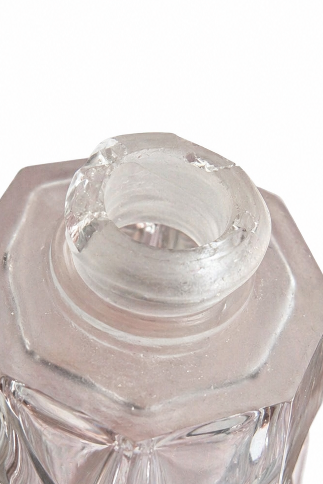 1950s IRICE Hand-Cut Crystal Perfume Bottle | Rare Japanese Vanity Decanter