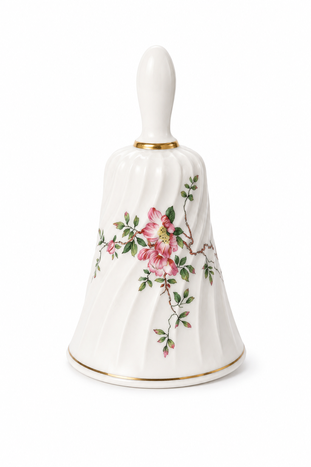 1980s Haviland Limoges for Danbury Mint Porcelain Bell | Made in France | Floral Collectible