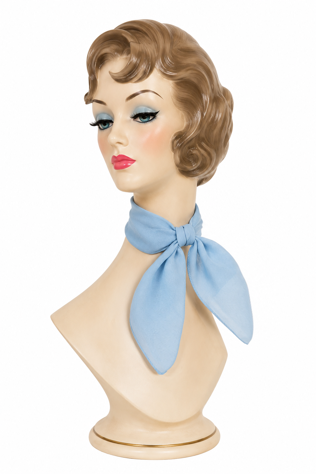 Baby Blue Sheer Neck Scarf | Lightweight Tie Scarf | French-Inspired Hair & Neck Scarf