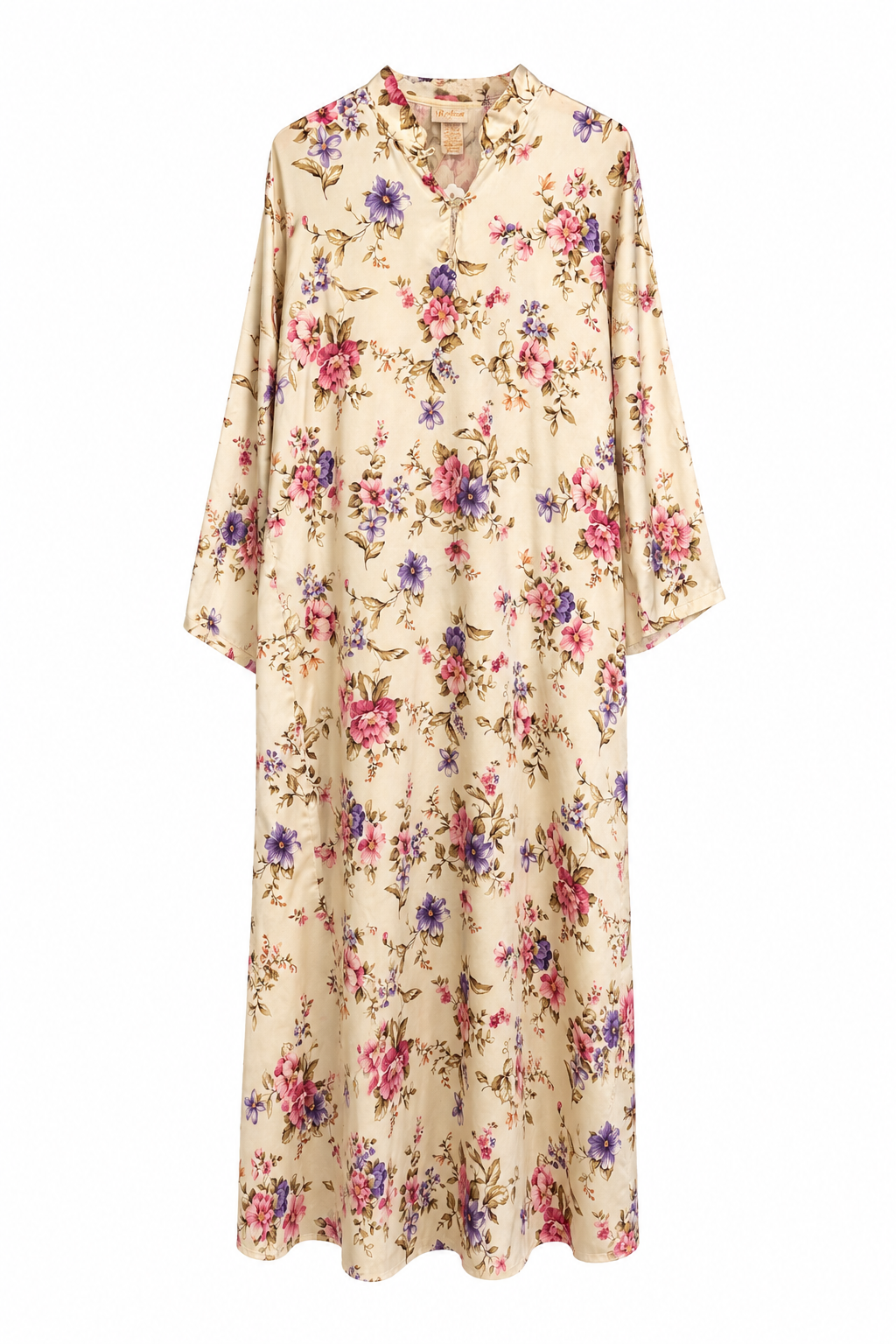 Vintage Barbizon Romantic Floral Long Nightgown – Size XL