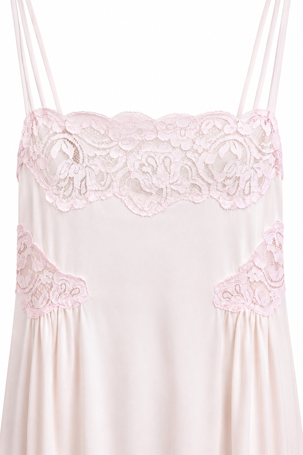 Vintage 1970s Vanity Fair Pink Lace Full Slip Maxi Nightgown – Princess Style Lingerie Dress | Size Medium