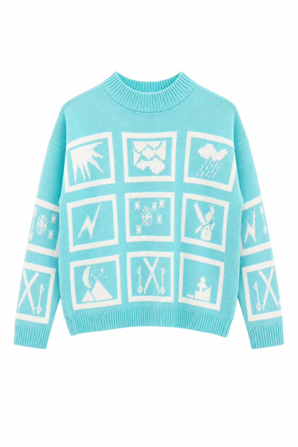 Vintage USA Made Novelty Ski Sweater | Winter Cabin Pullover | Approx. Small–Medium