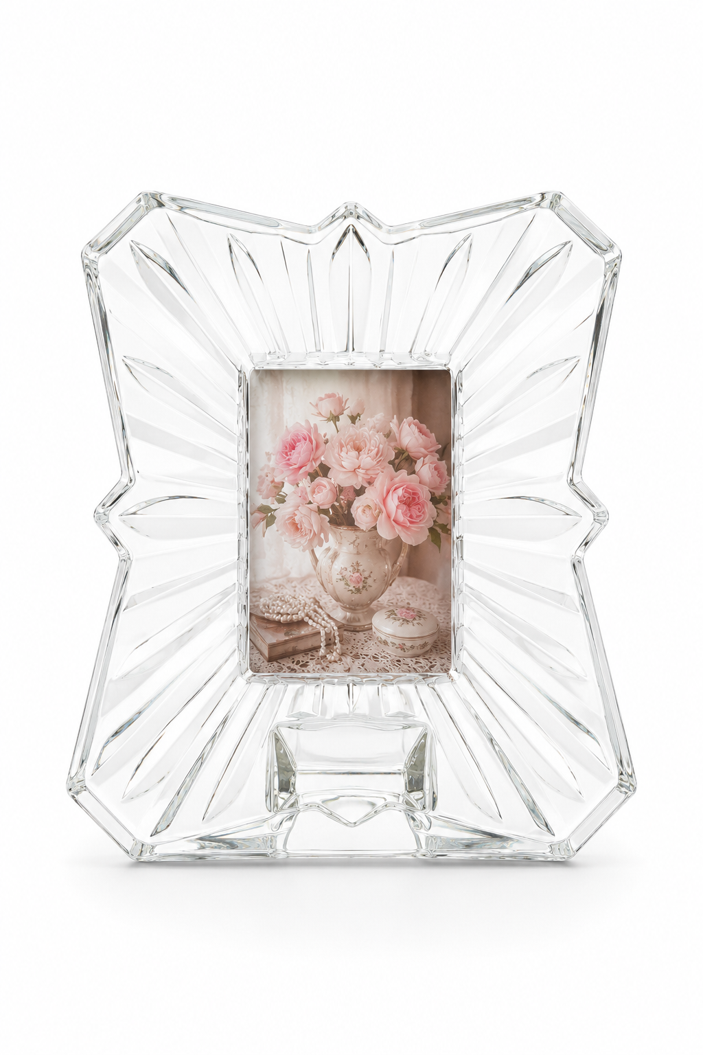 Vintage Mikasa Crystal Glass Picture Frame | 2.5” x 3.5” Photo
