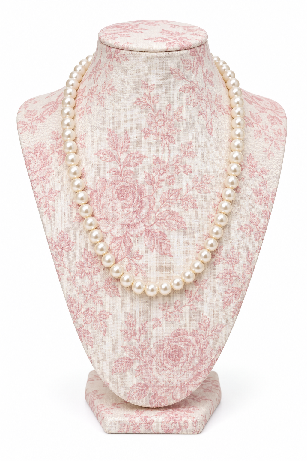 Classic Vintage Single-Strand Faux Pearl Necklace