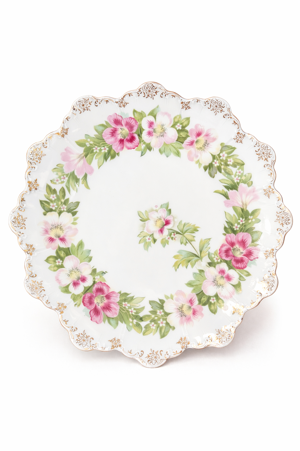 Blossoms of Grace | Rare Malmaison Bavarian Vintage Plate (Germany)
