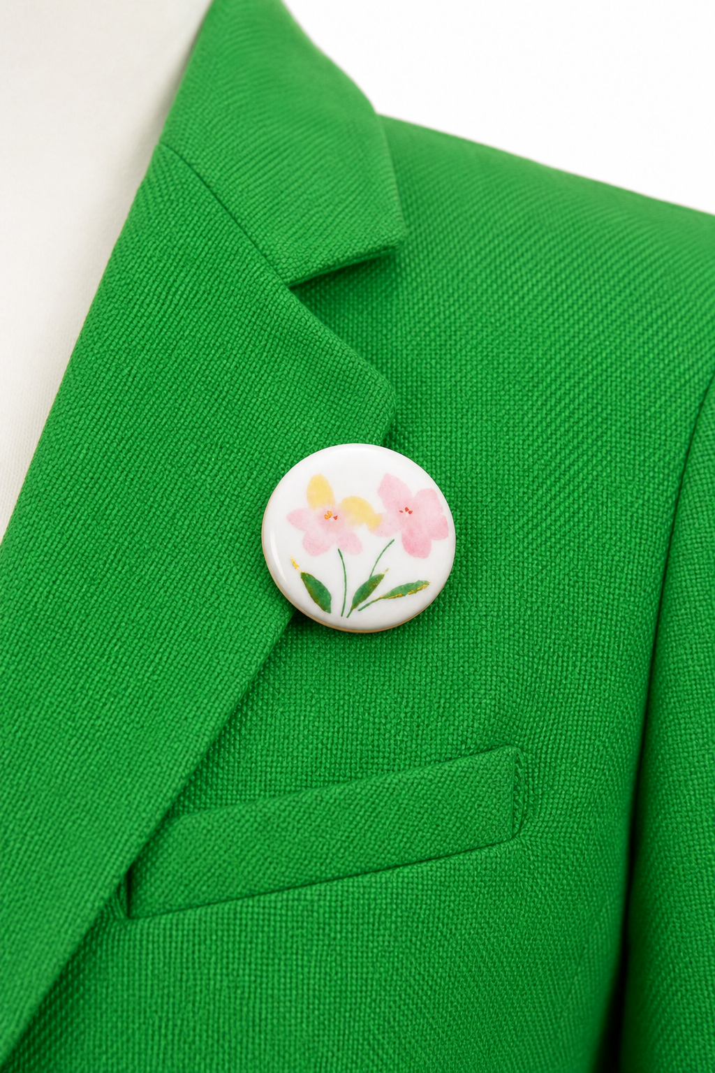 Vintage Floral Brooch | Cottagecore Flower Pin | 1.5” Diameter
