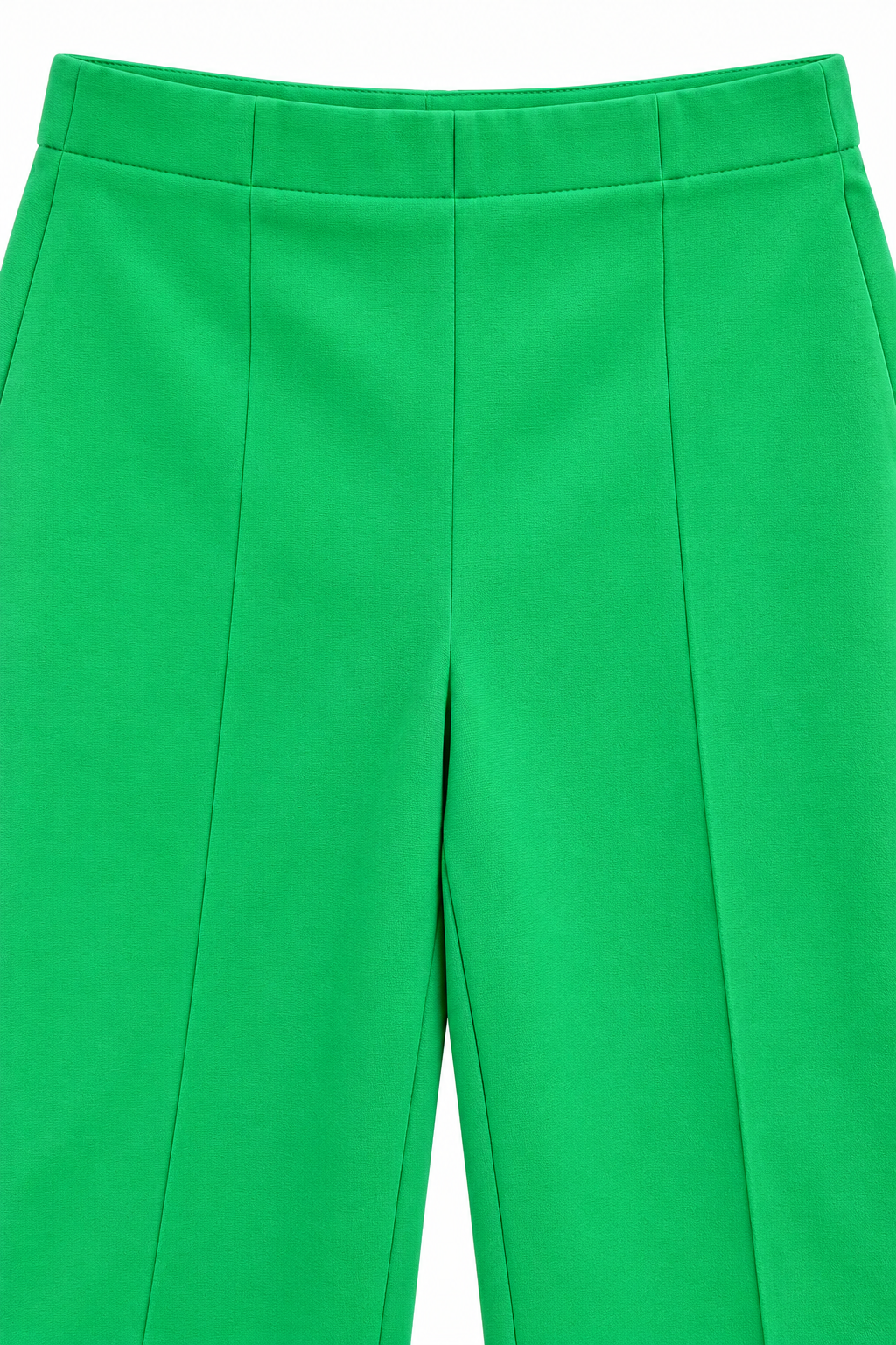 Vintage 1970s Sears Perma-Prest Bright Green Knit Pants Trousers Size 8