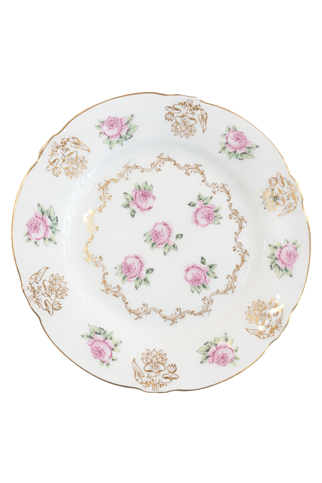 Rosette Daydream | Antique Bavarian Porcelain Rose Plate Germany