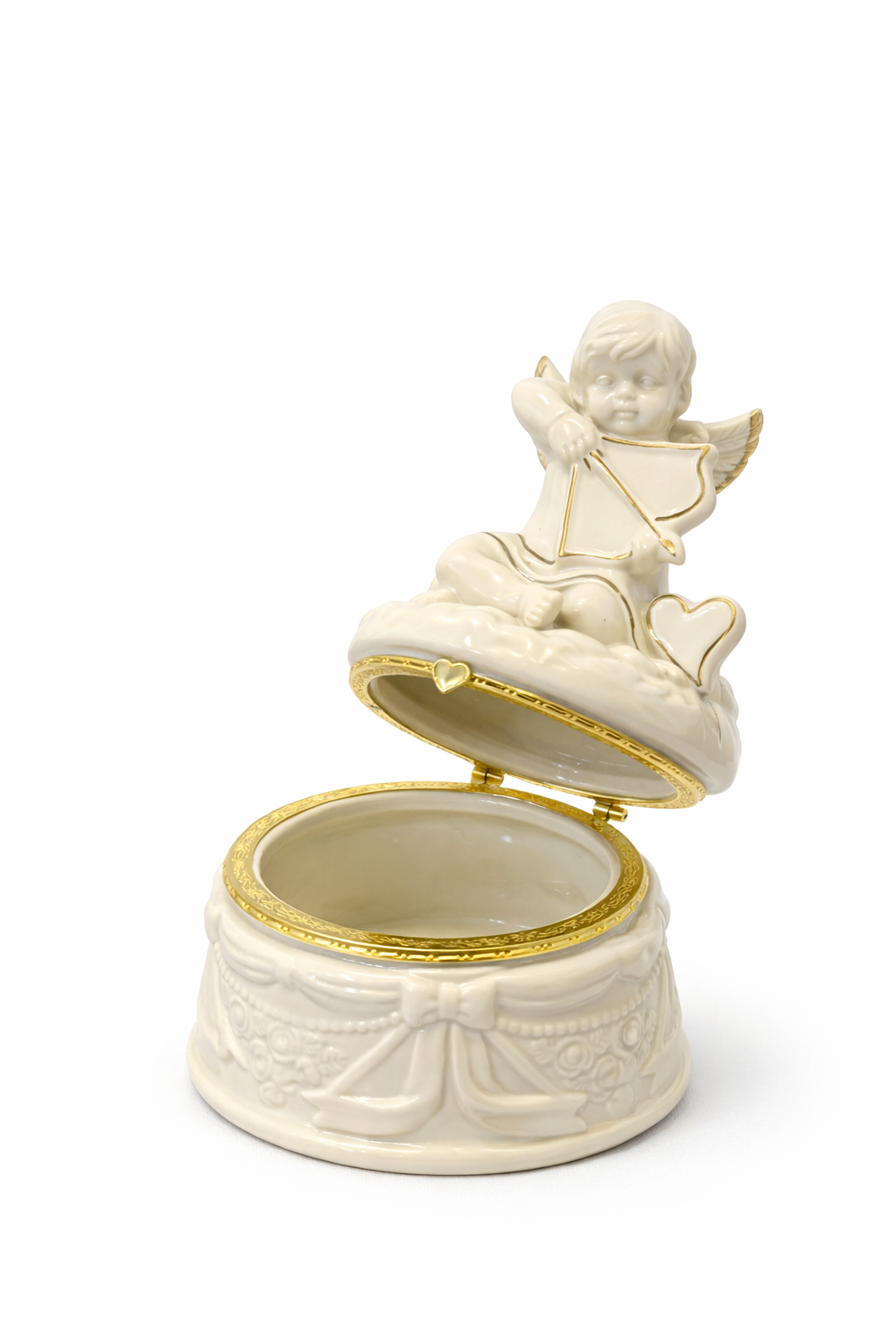 Cupid’s Love Letter Large Trinket Box |Romantic Cherub Keepsake Box