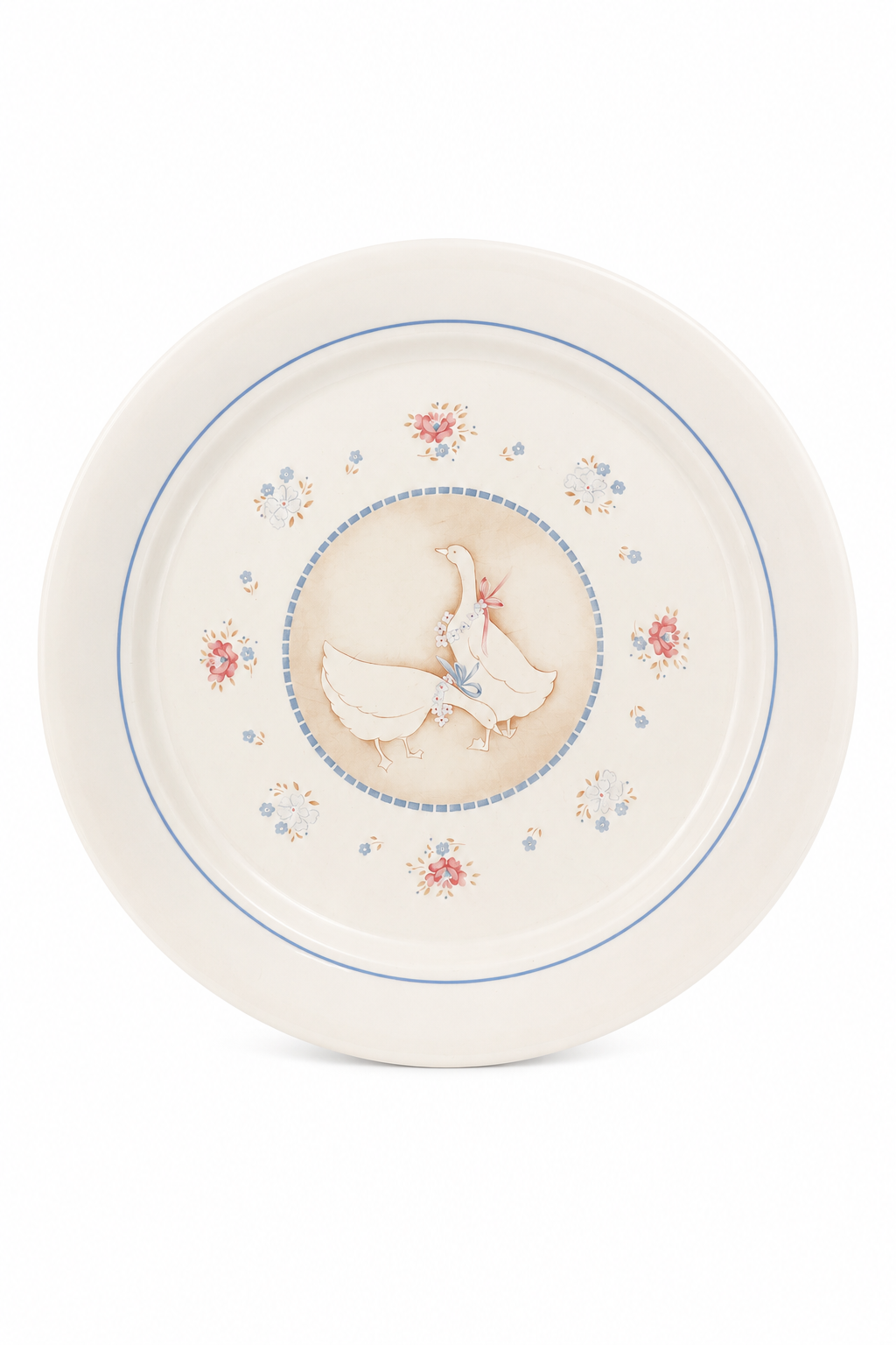 Vintage Corelle Country Geese Dinner Plate | Cottagecore Goose Floral Plate | Farmhouse Wall Décor