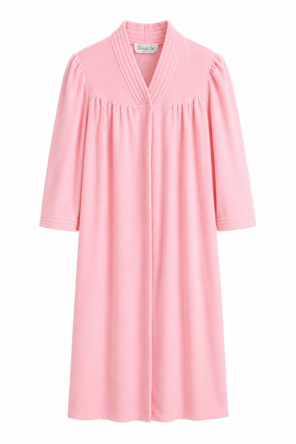 Vintage Vanity Fair Pink Button Front Nightgown | Soft Pastel Lounge Gown (Size S)