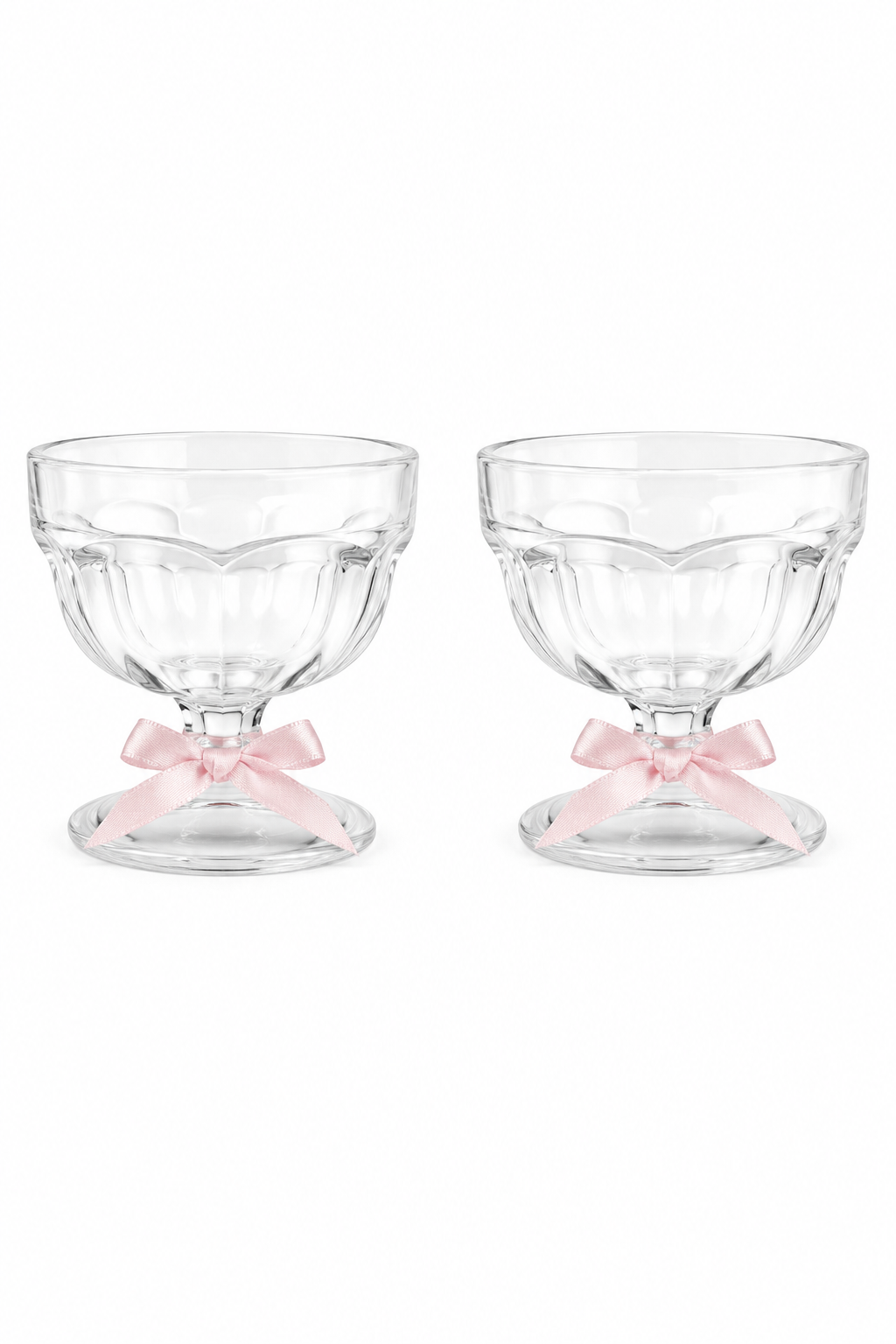 Vintage Petite Ice Cream Glass Set of 2 | Shabby Chic Dessert Cups