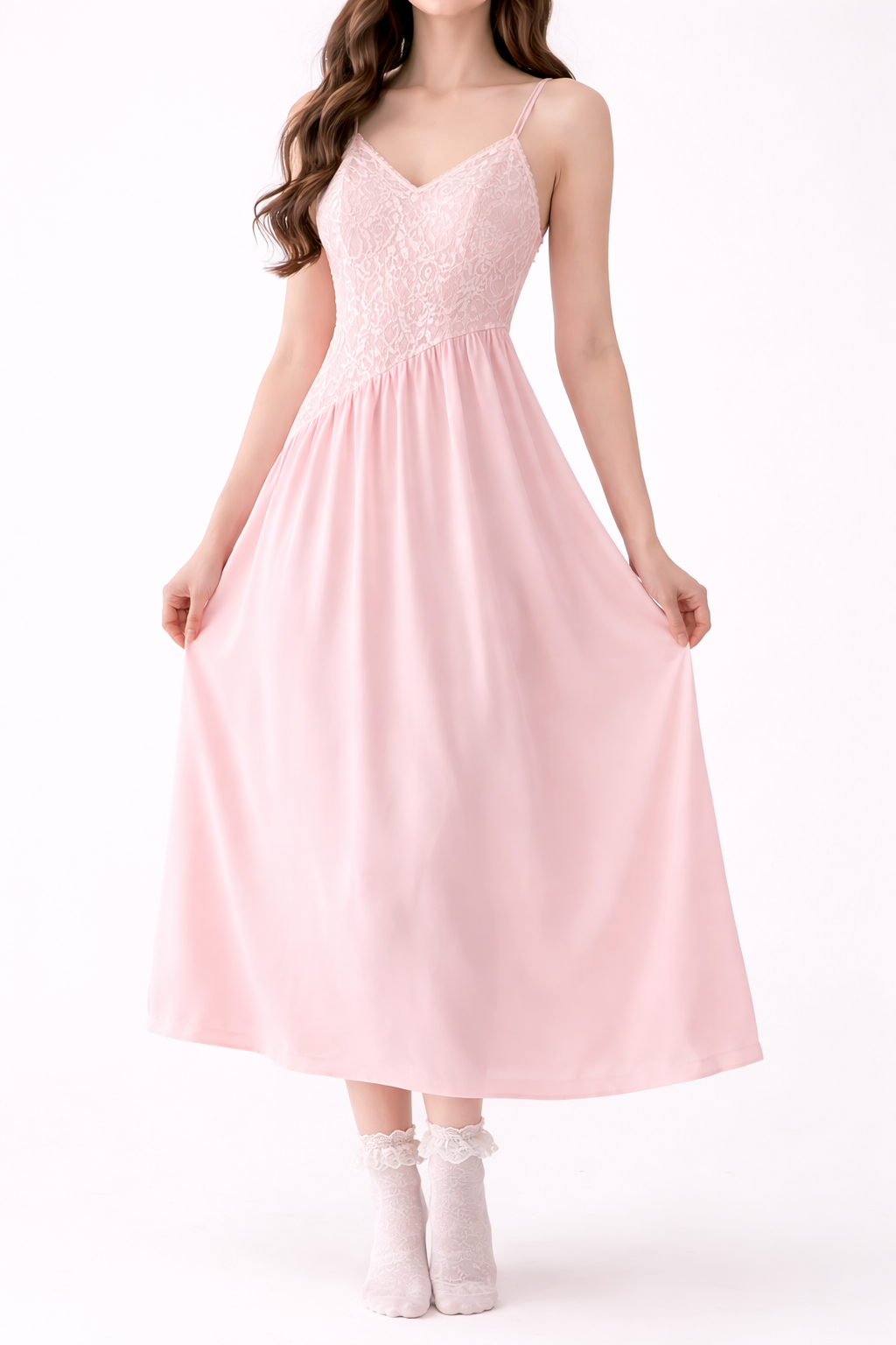 Blush Lace Dream Nightgown | Vintage Pink Slip | size S