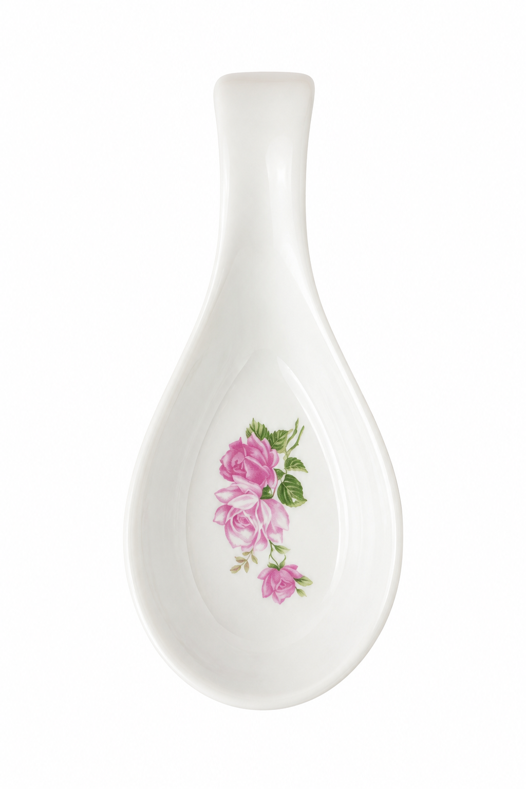 Vintage Rose Ceramic Spoon Rest | Cottagecore Floral Kitchen Decor | Shabby Chic Kitchen Accent