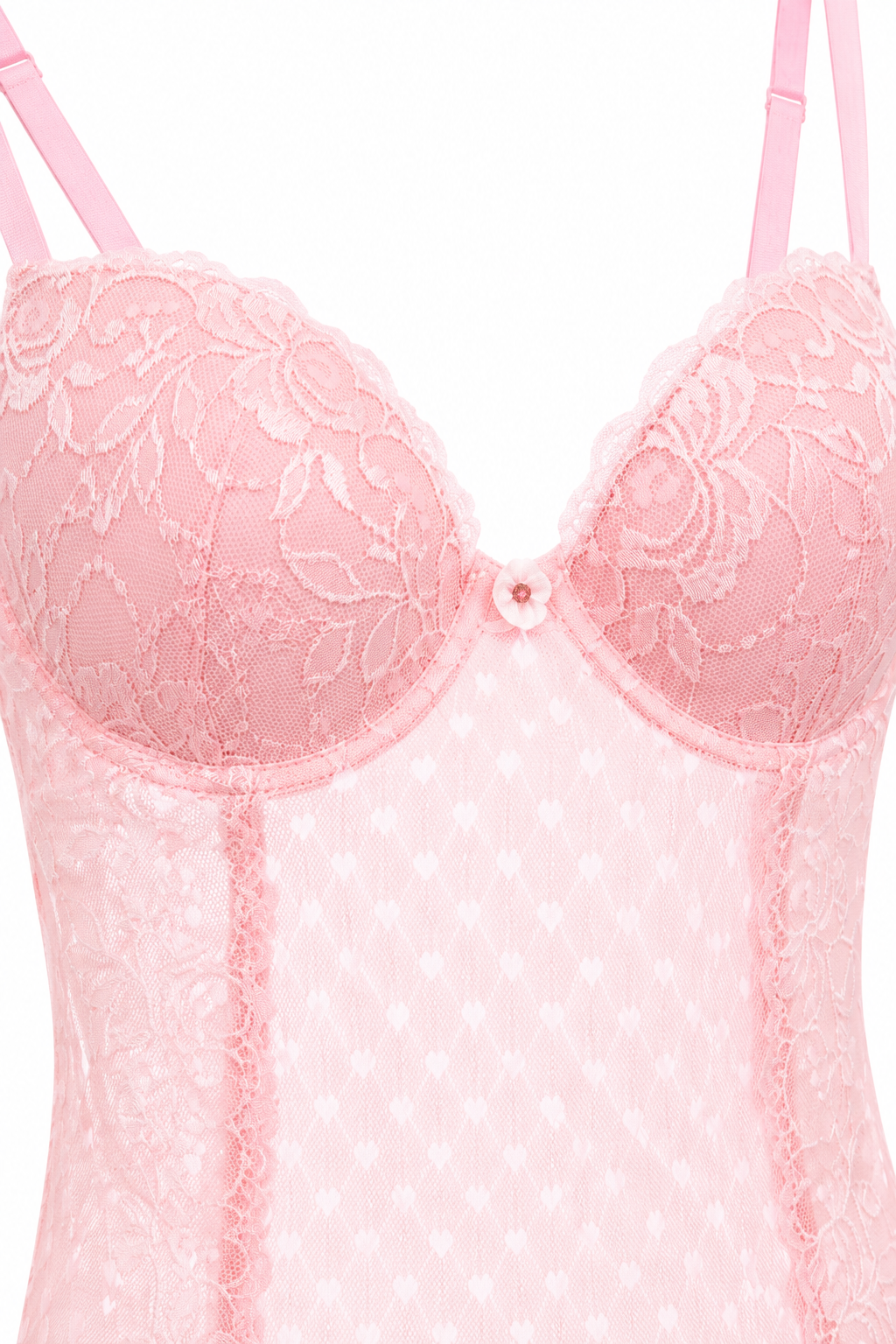 Vintage Y2K Rampage Intimates Pink Lace Babydoll Slip | Sheer Lingerie Chemise | Size Medium