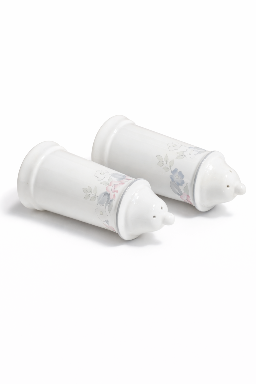 Vintage Floral Salt & Pepper Shaker Set | Classic Porcelain Table Set
