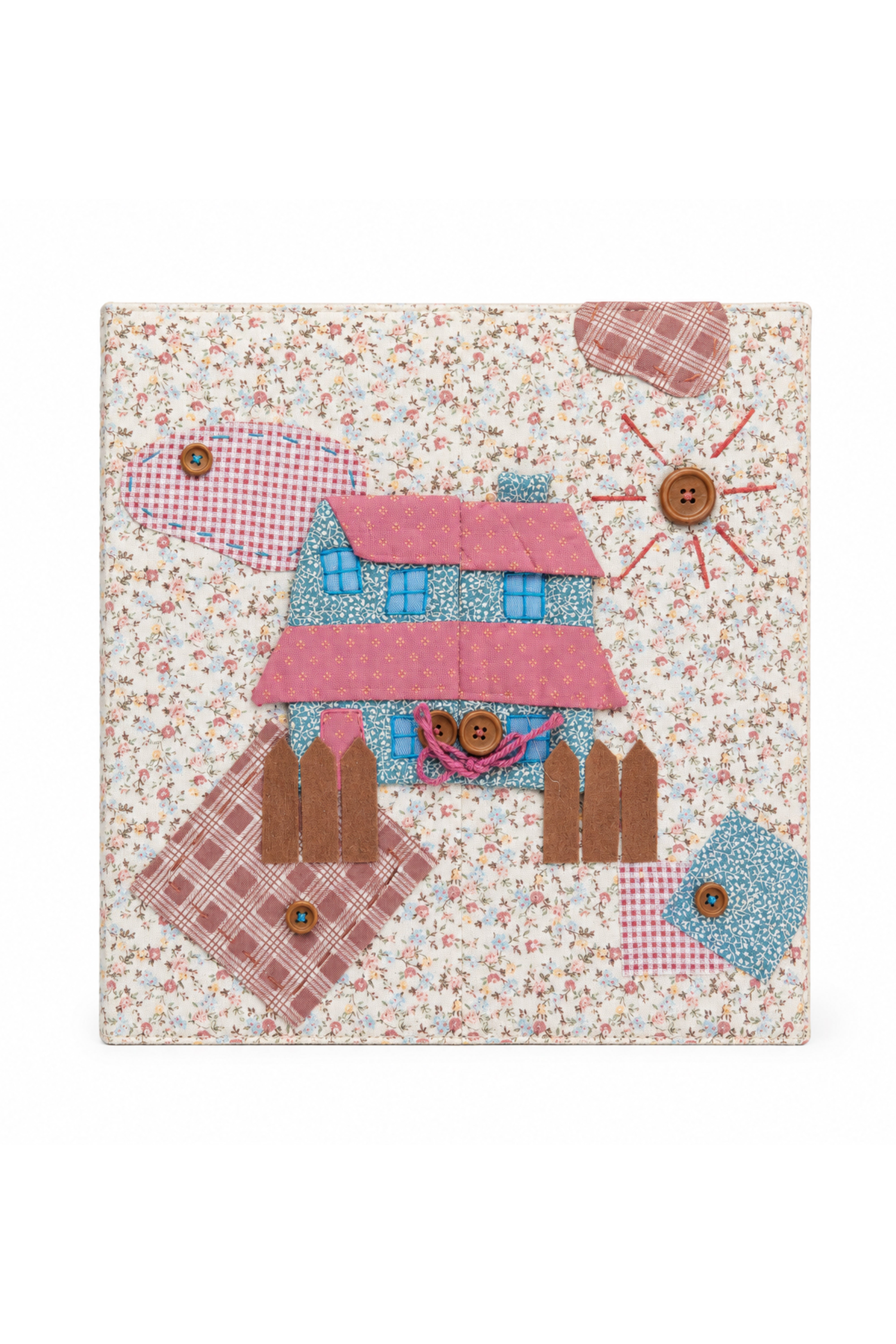 Vintage Handmade Cottage Quilt Photo Album | Fabric Memory Book