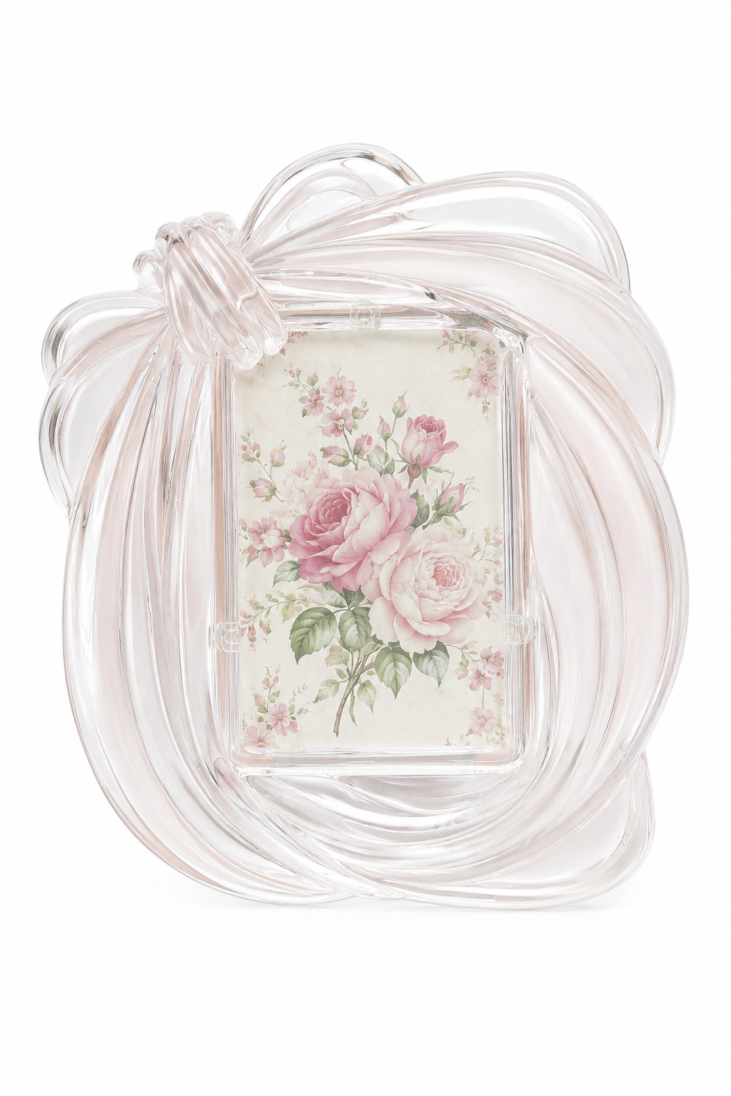 Vintage Mikasa Crystal Love Knot Photo Frame | Made in Germany | 4x6 Glass Picture Frame | 1980s Contemporary Décor