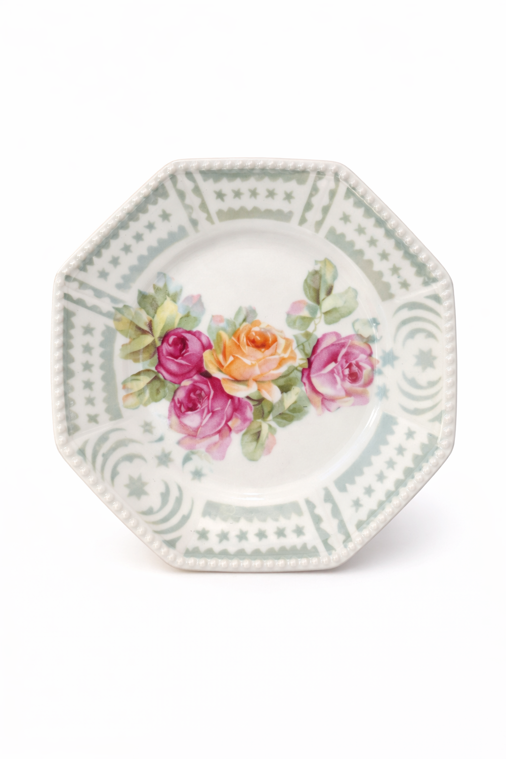 Vintage Made in Germany Floral Jewelry Dish | Romantic Vanity Trinket Plate