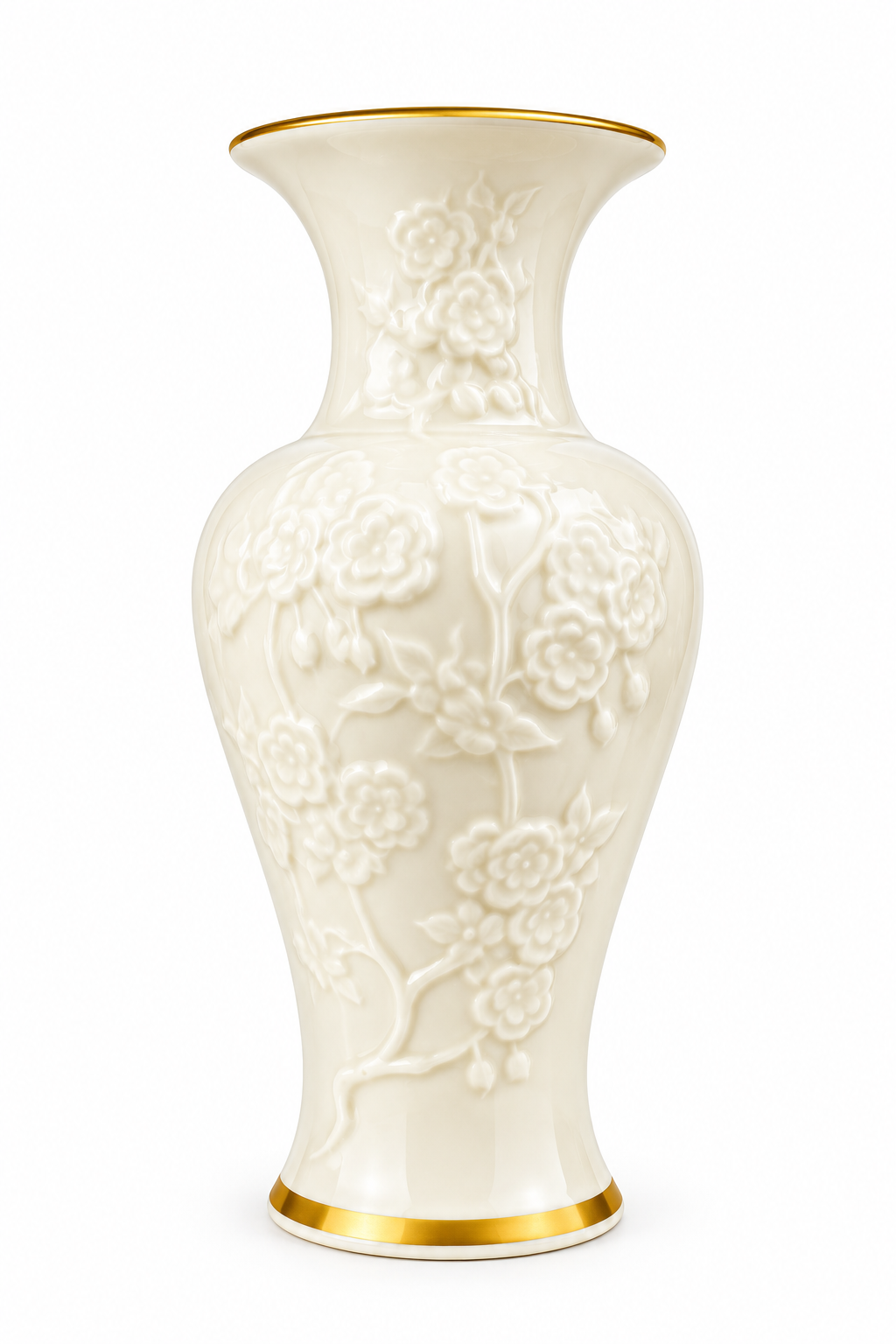 Vintage Lenox Ming Blossom Vase – 24K Gold Hand Decorated Floral Vase | Made in USA