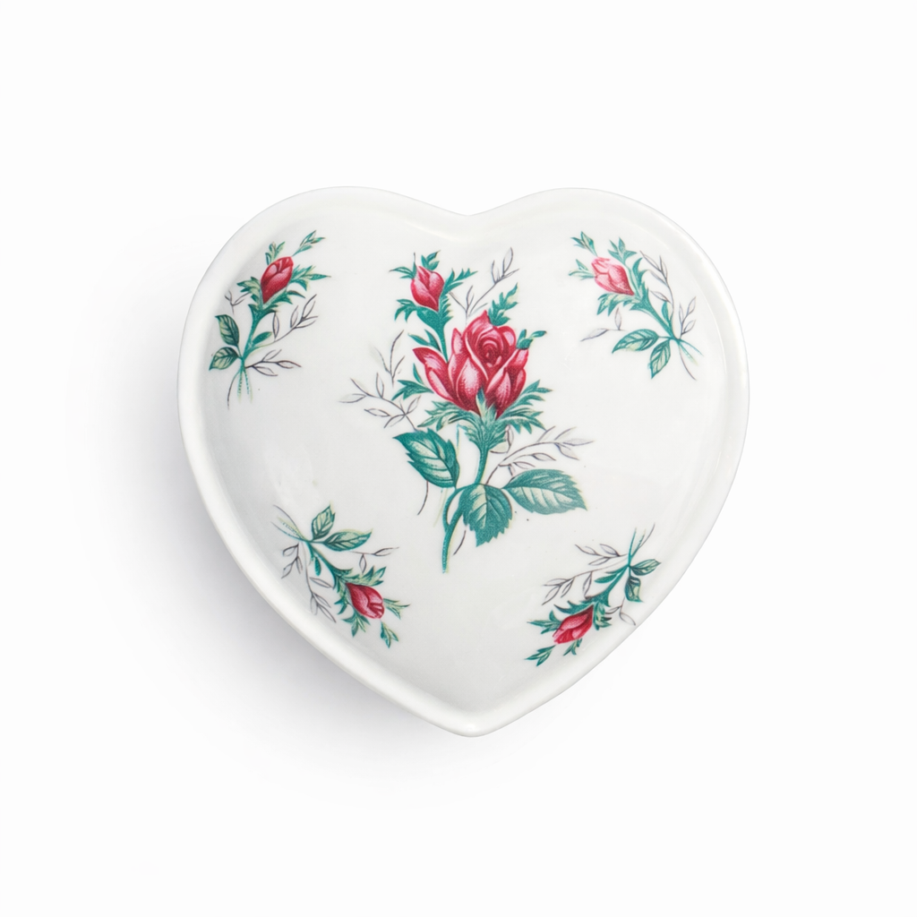 Coffret Cœur à la Rose | Vintage Rose Heart Keepsake Box