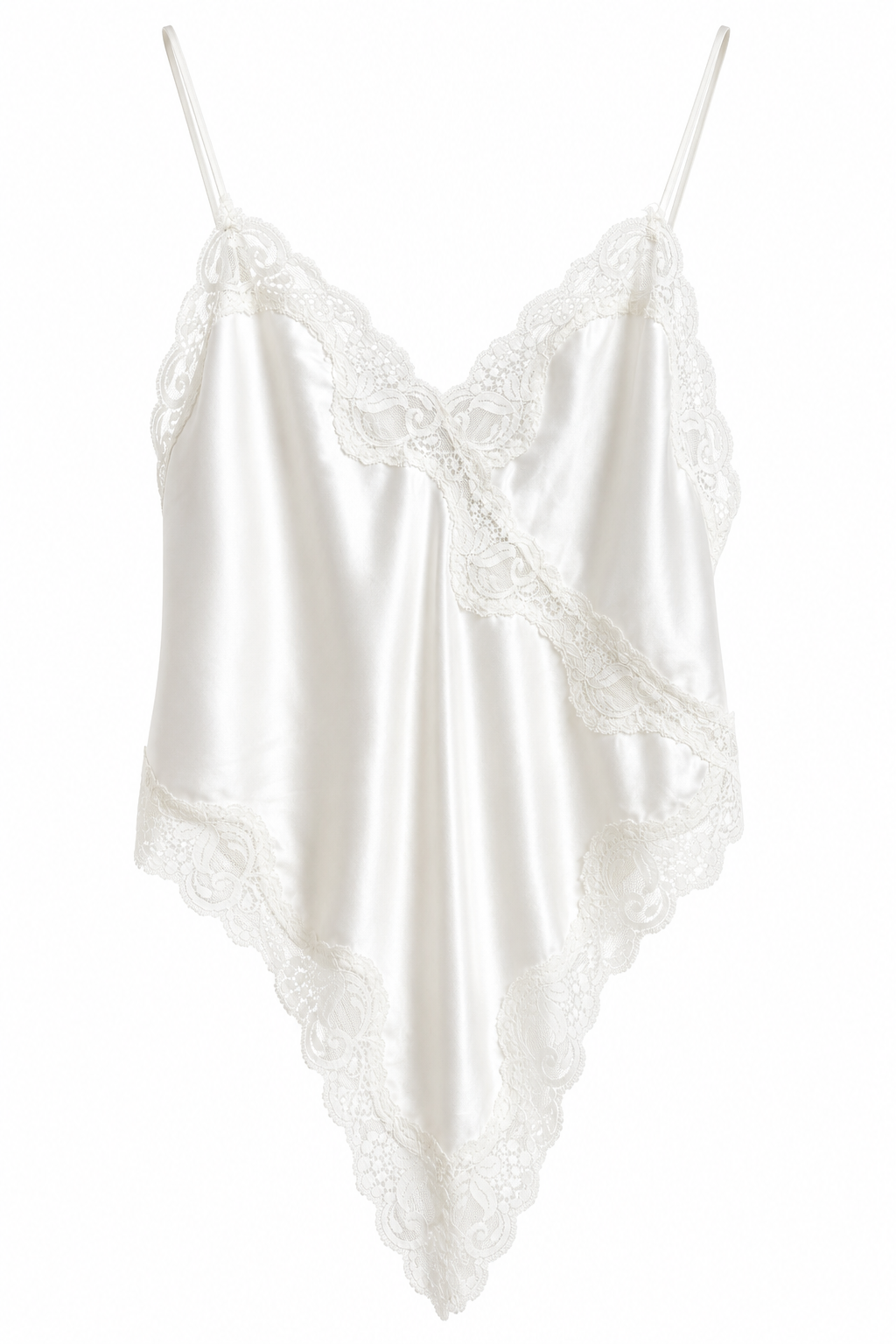 Vintage Ivory Satin Lace Teddy Bodysuit | Romantic Bridal Lingerie | Size Medium