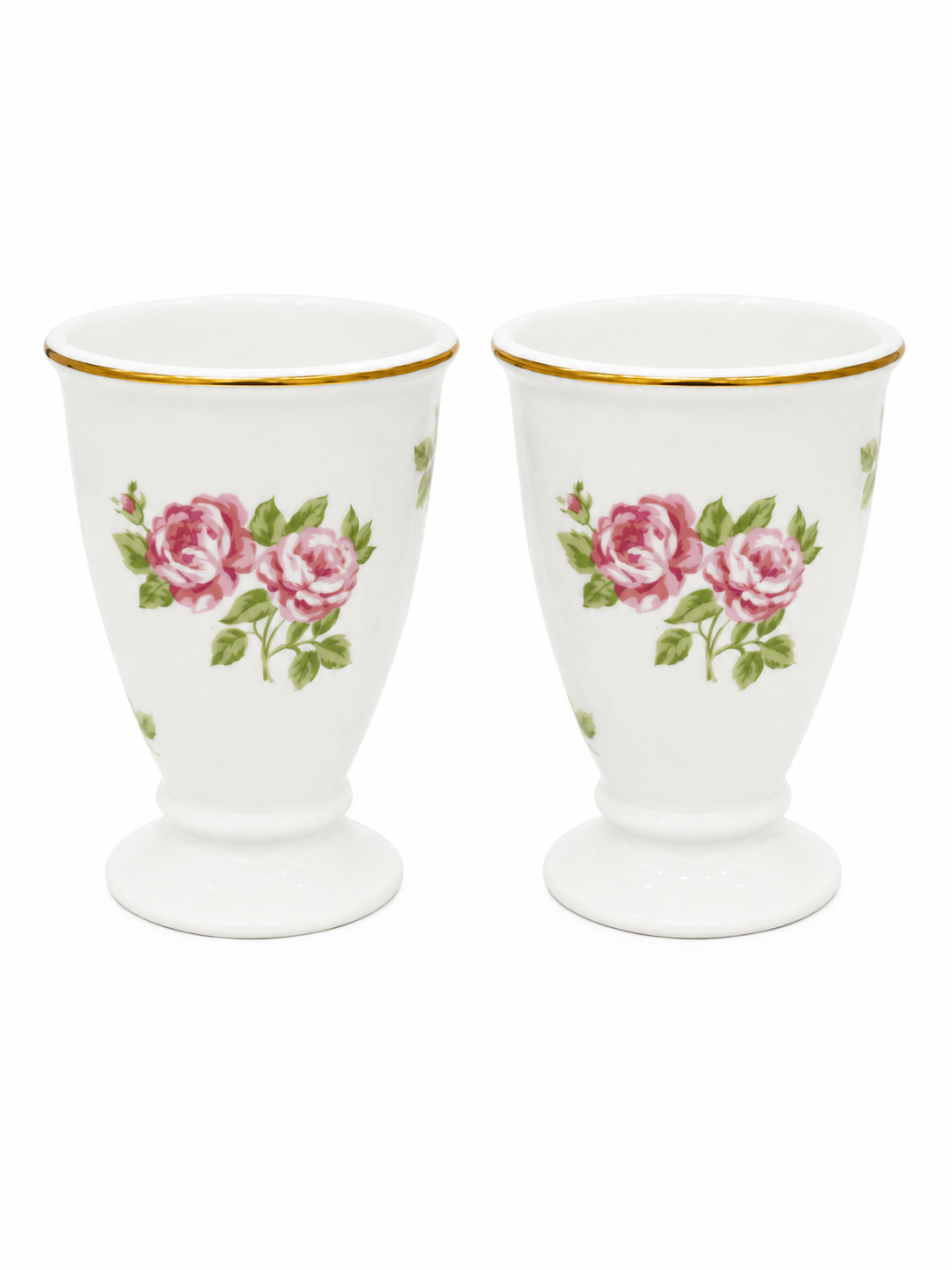 Vintage 1990s Martha Stewart Rose Vanity Cup | Shabby Chic Bathroom Organizer | Sold Individually