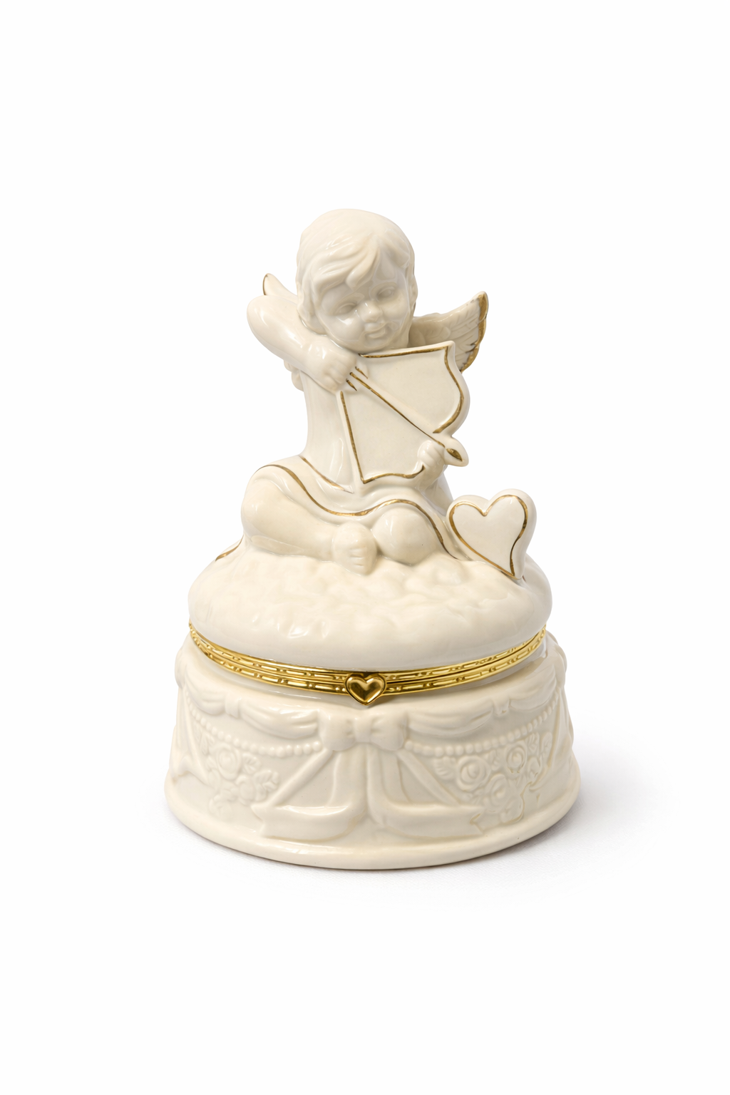 Cupid’s Love Letter Large Trinket Box |Romantic Cherub Keepsake Box