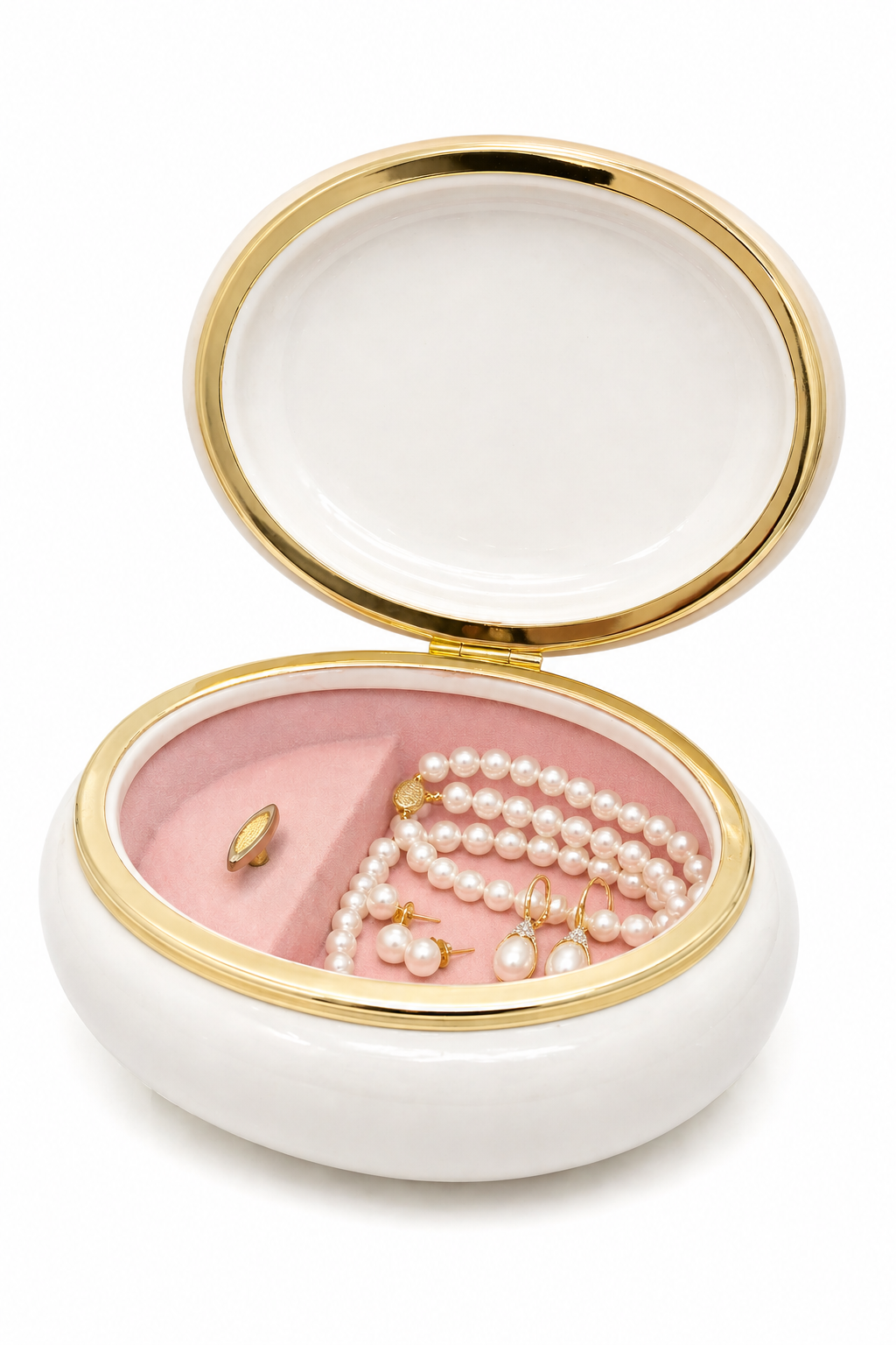 1998 Limited Edition Porcelain Musical Jewelry Box | Floral Keepsake Box