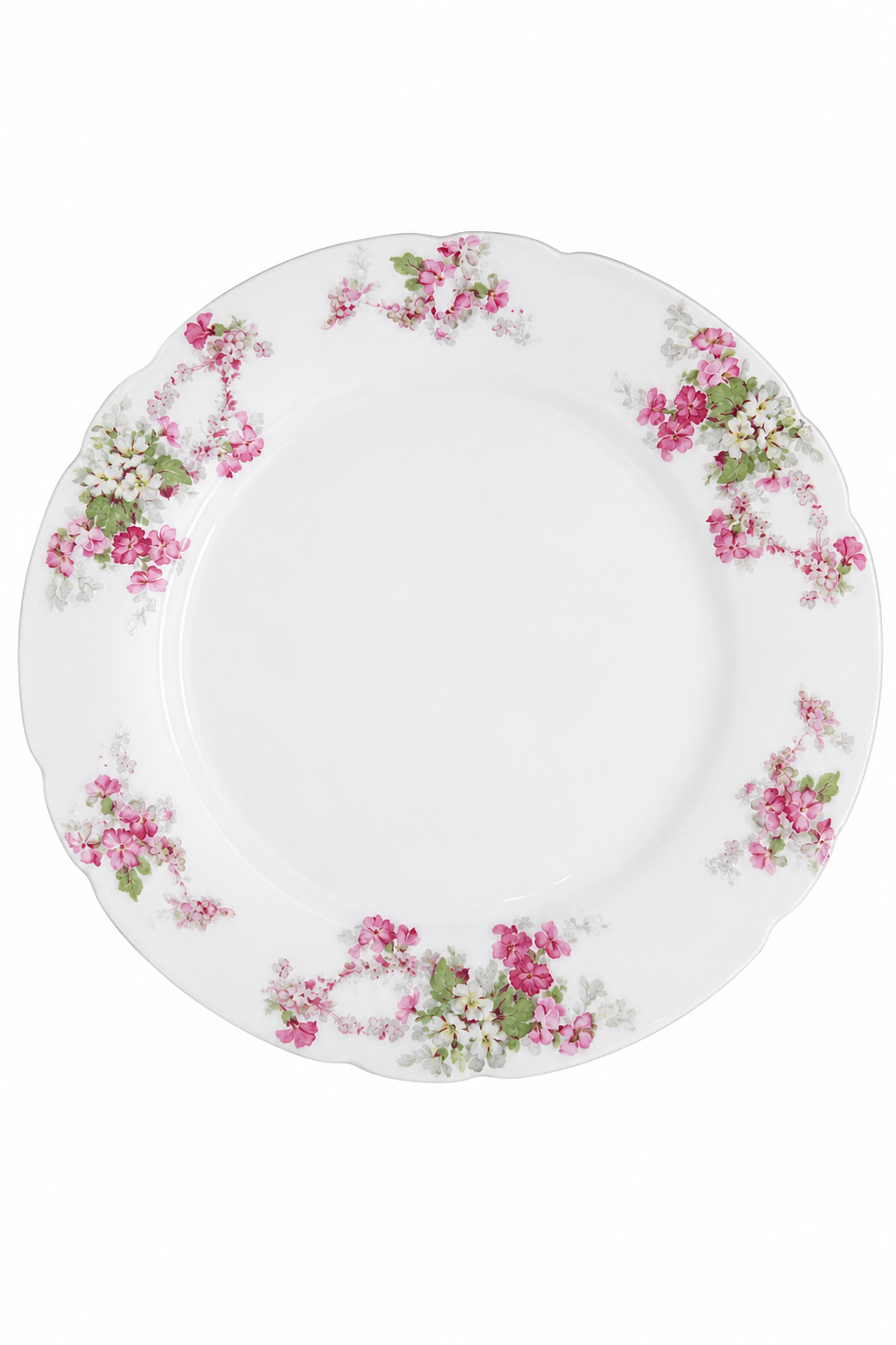 Antique Bavaria Floral Porcelain Plate | Pink Blossom Design | Cottage & English Country Wall Décor