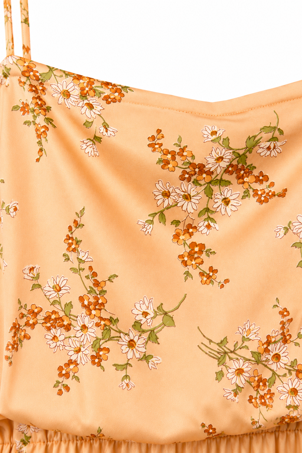 Vintage 1970s Peach Floral Maxi Dress – Romantic Fall Prairie Dress  | Estimated Size Small