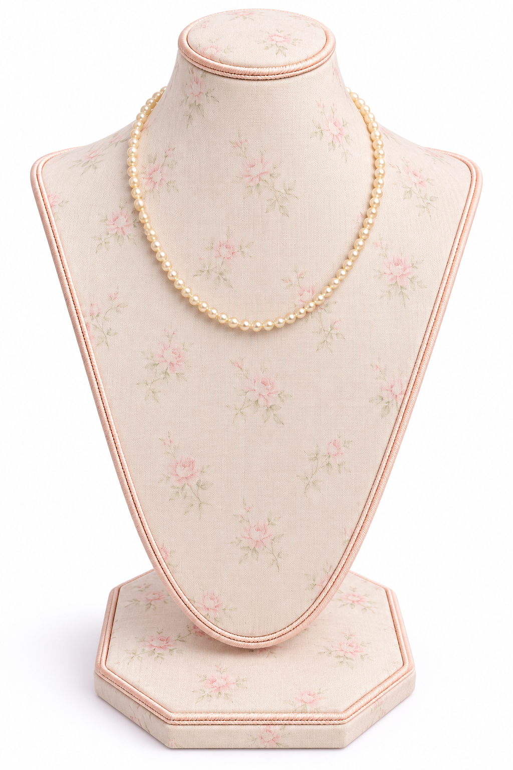 Vintage 1940s–1950s Crown Trifari Classic Faux Pearl Strand Necklace – 16”
