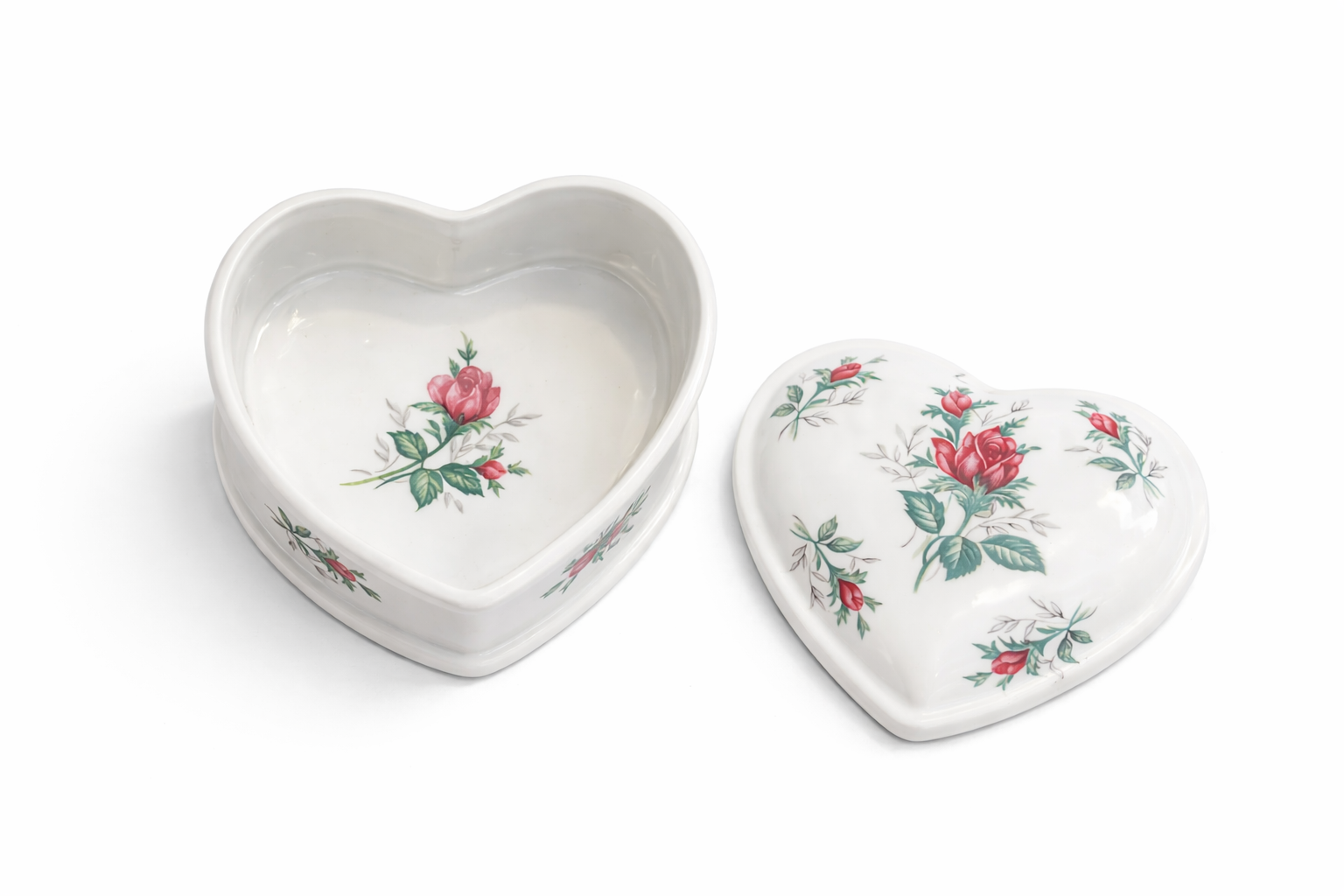 Coffret Cœur à la Rose | Vintage Rose Heart Keepsake Box