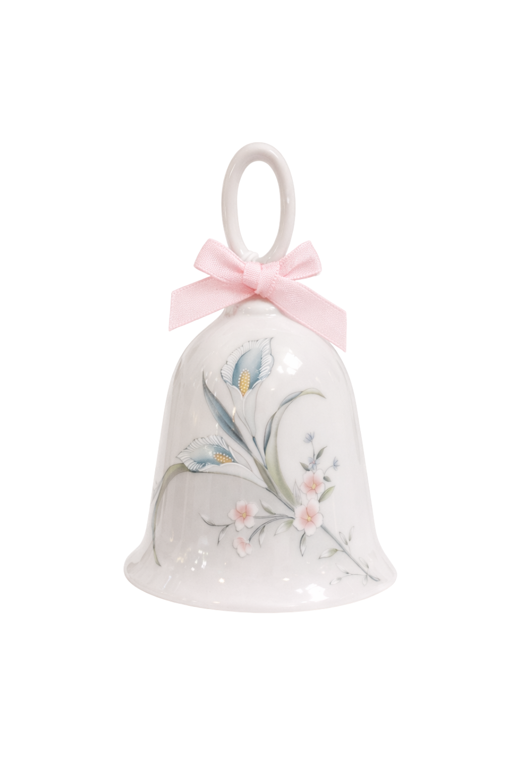 Vintage Russ Berrie & Co. Porcelain Floral Bell |Made in Japan Decorative Bell