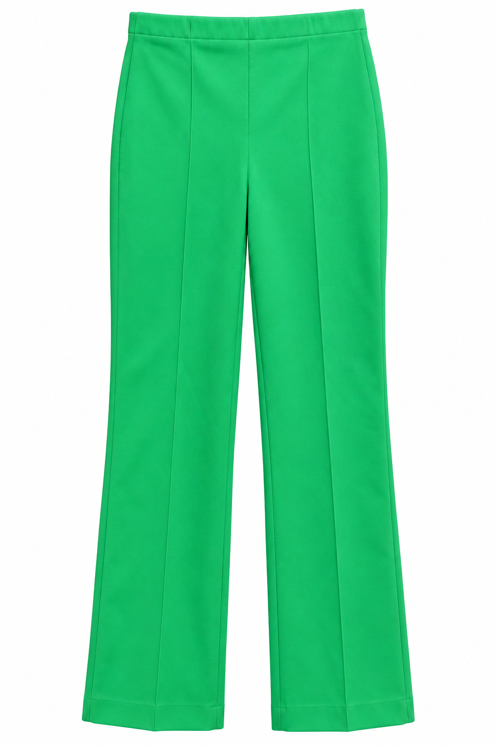 Vintage 1970s Sears Perma-Prest Bright Green Knit Pants Trousers Size 8