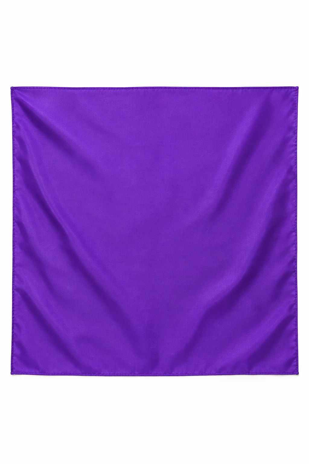 Vintage Purple Satin Neck Scarf | Classic Solid Color Square Scarf