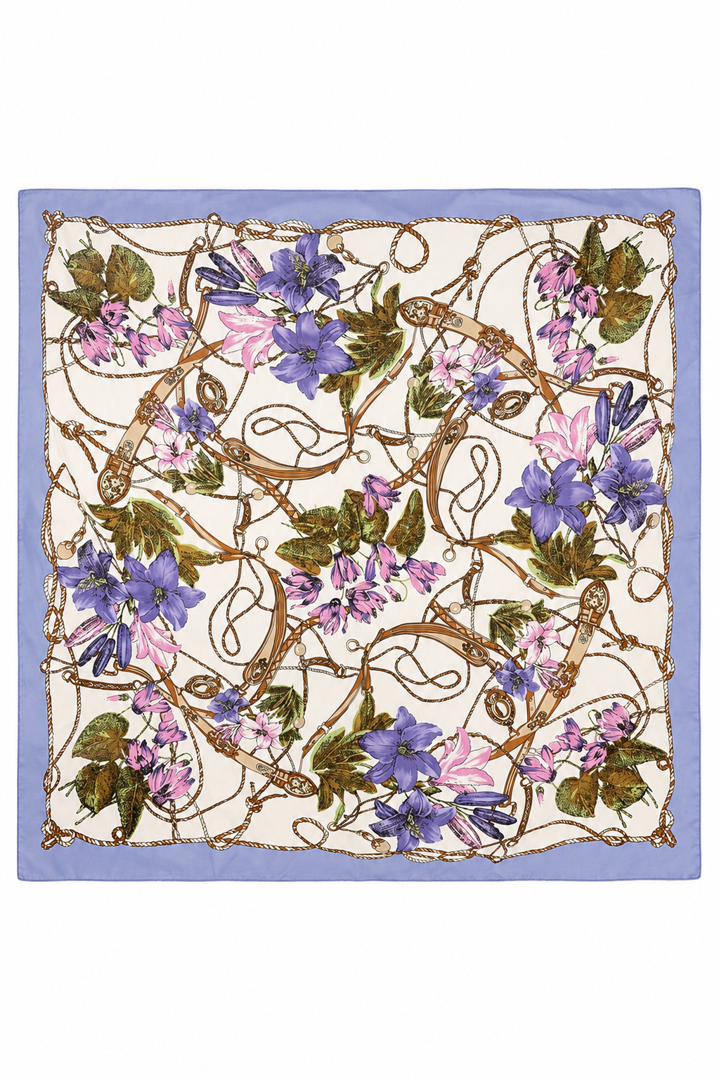 Vintage Lavender Floral Headscarf | Romantic Cottagecore Hair Scarf | Purple & Pink Accessory Scarf