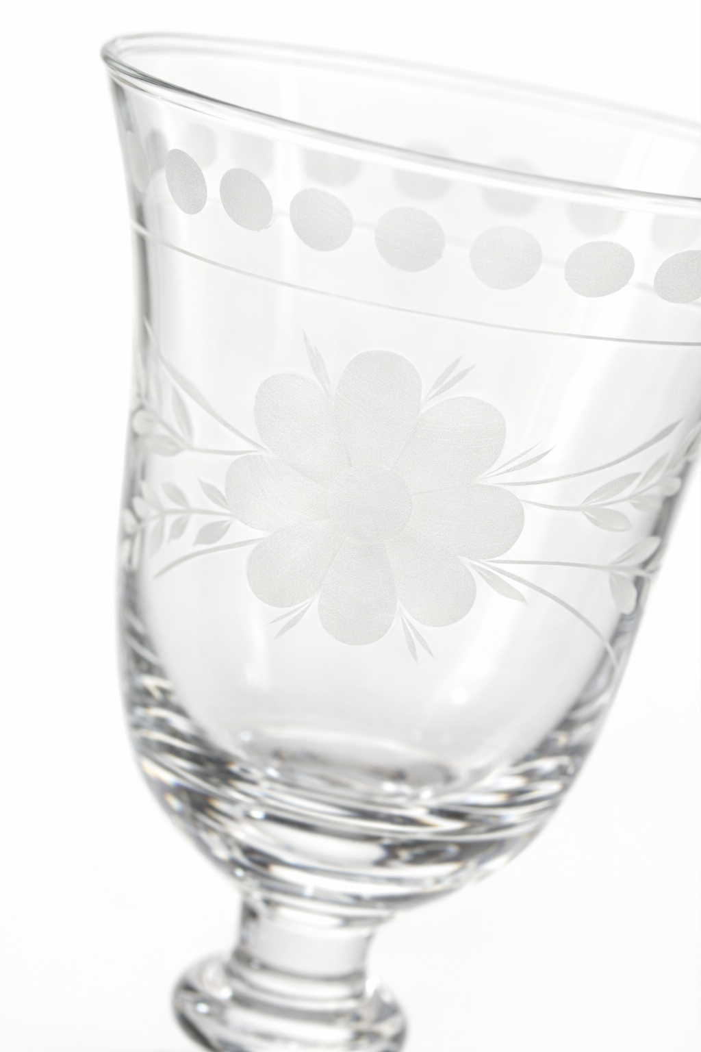 Vintage Set of 4 Pearlized Goblet Glasses