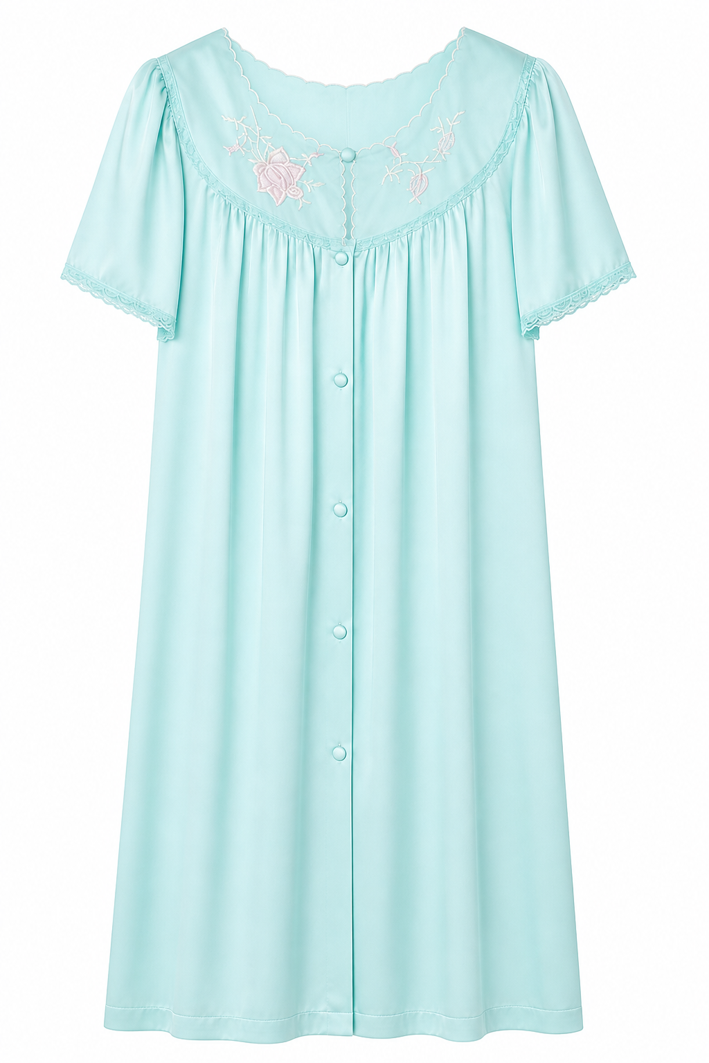Vintage 1960s–1970s Vanity Fair Peignoir Set | Blue Two-Piece Nightgown & Robe - XS/S