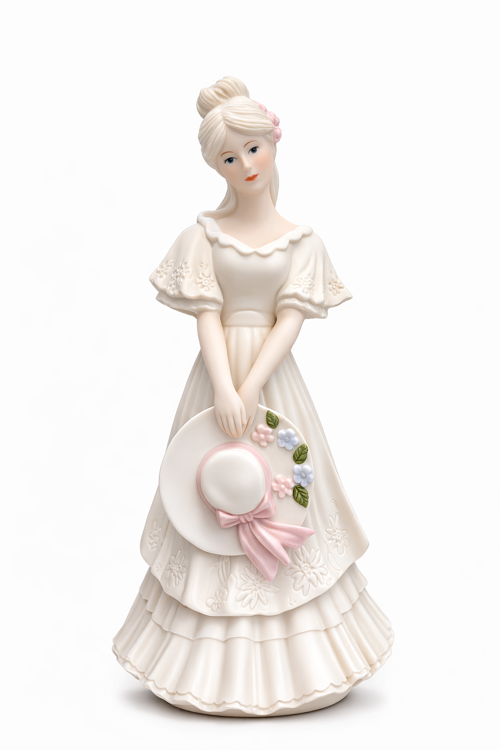 Vintage 2001 Heritage Collection Porcelain Lady Figurine | Romantic Garden Beauty