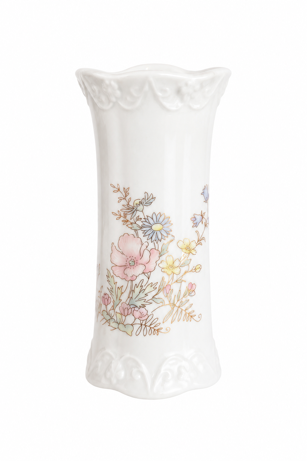 Vintage Made in Japan Floral Porcelain Bud Vase | Cottagecore Desk Vase