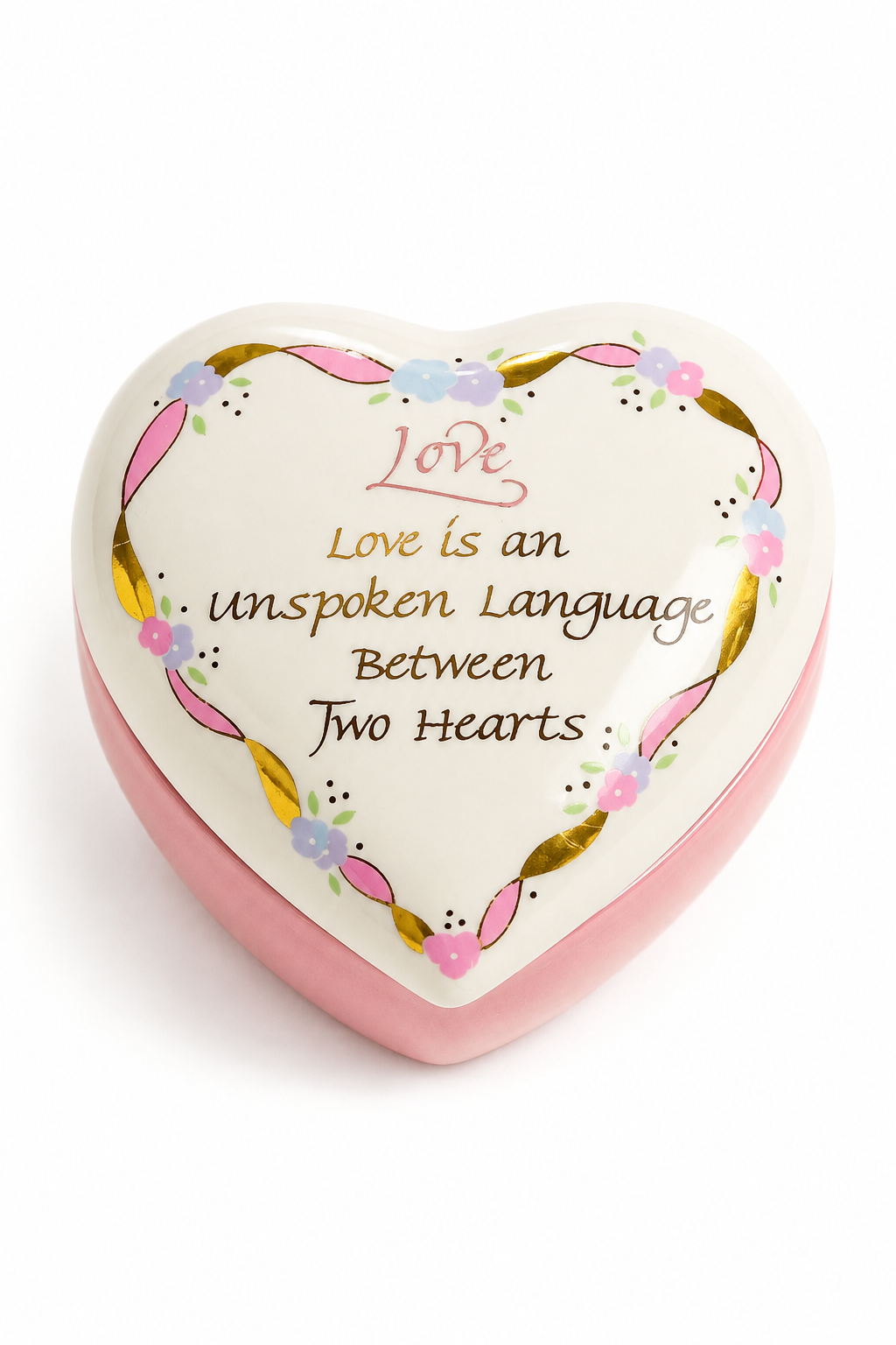 Vintage 1980s Style Heart-Shaped Musical Trinket Box – Pink Floral Love Keepsake Box